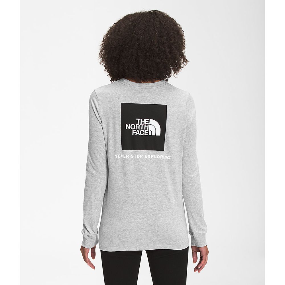 The North Face Long Sleeve Womens Australia - The North Face Long Sleeve Box Nse Light Grey Never St